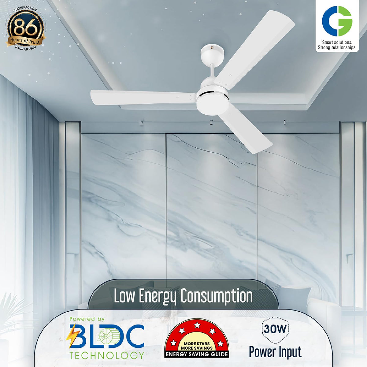 CG Eco 28 BLDC 1200 mm Ceiling Fan | 5 Star