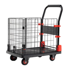 Corvids 200 Kg Heavy-Duty Folding Metal Hand Platform Trolley/Truck | 2-Year Warranty | Portable & Compact Industrial Dolly Cart with 360 Rotating Wheels for Home, Office & Warehouse Use