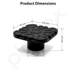 Plantex Knobs for Drawer/Square Drawer Knobs/Knobs for Cabinets/Pull-Push Knobs for Kitchen/Bedroom Drawer - Pack of 4 (DTK-299, Black)-2