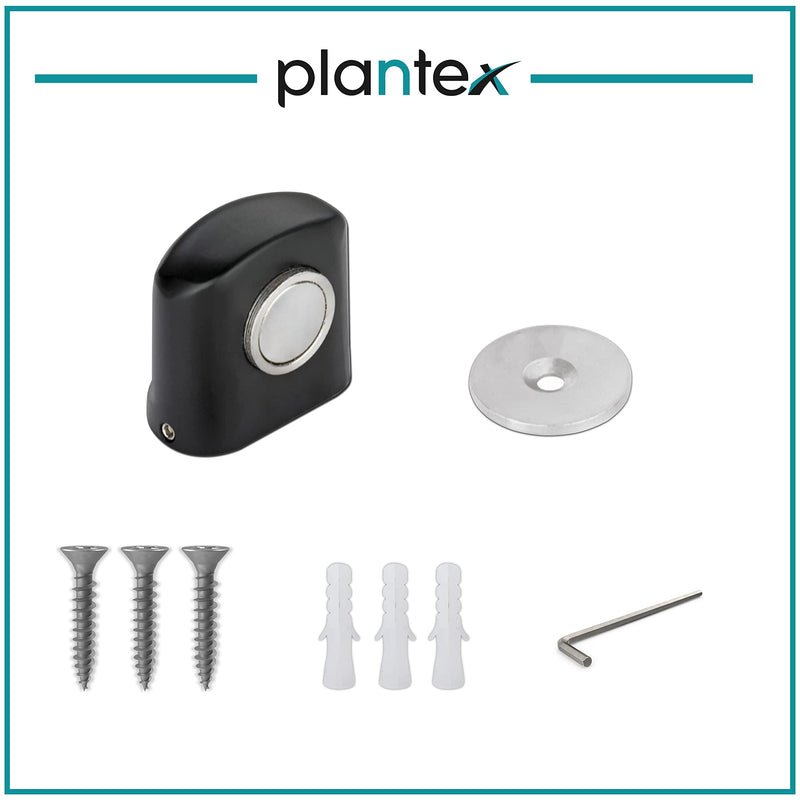 Plantex Magnet Door Stopper Foor Home/Door Holder for Main Door/Magnet Door Catcher/Magnet Stopper for Home/Stops for Door - Set of 2 (193-Black)-5