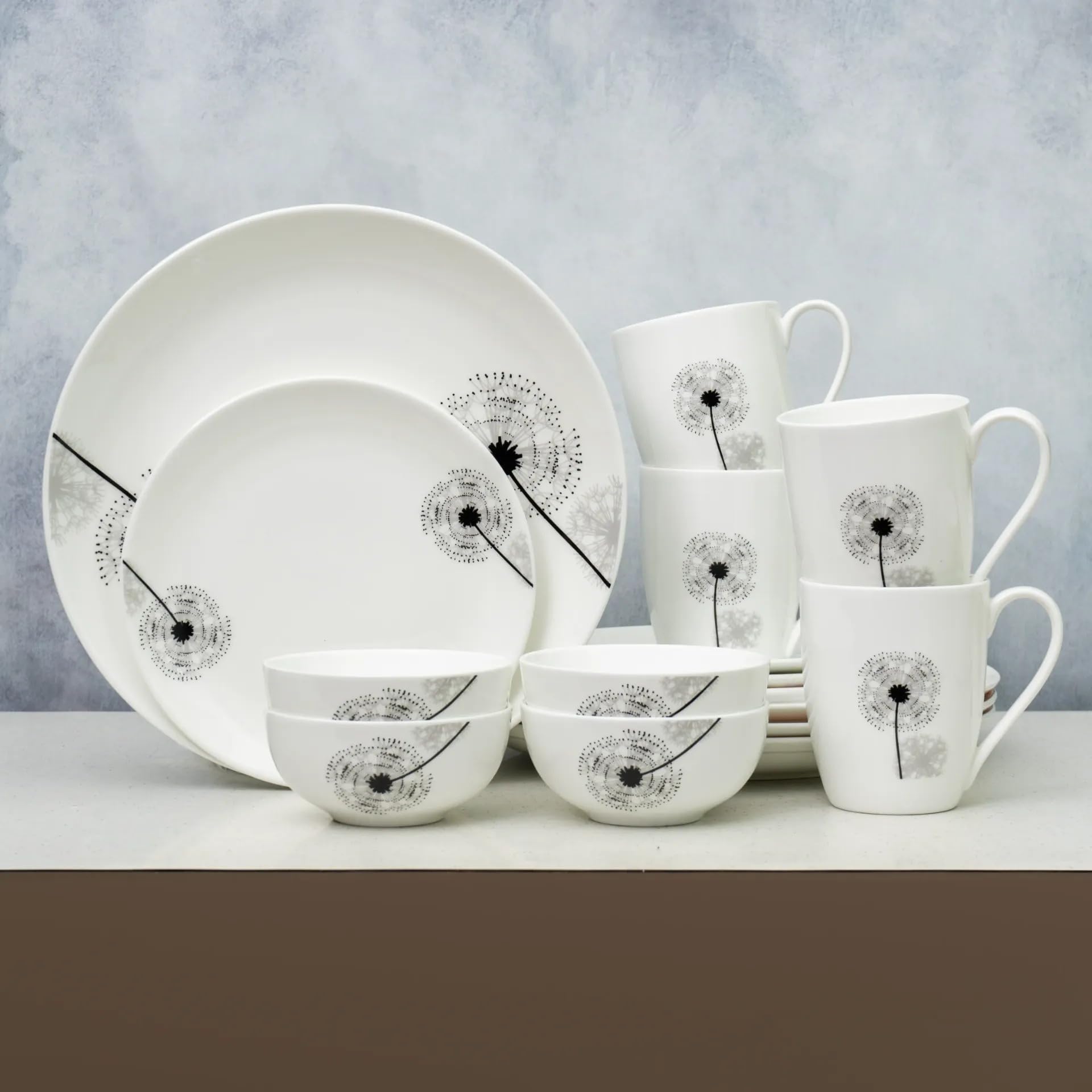 Clay Craft Fine Ceramic Eco Dinner Set, Enchanting Gold, for Family of 4, Dinner Set Ceramic, Crockery Set, Dining Set for Dinner, Crockery Set for Gift, Kitchen Set (ECO3, 12 Pieces)