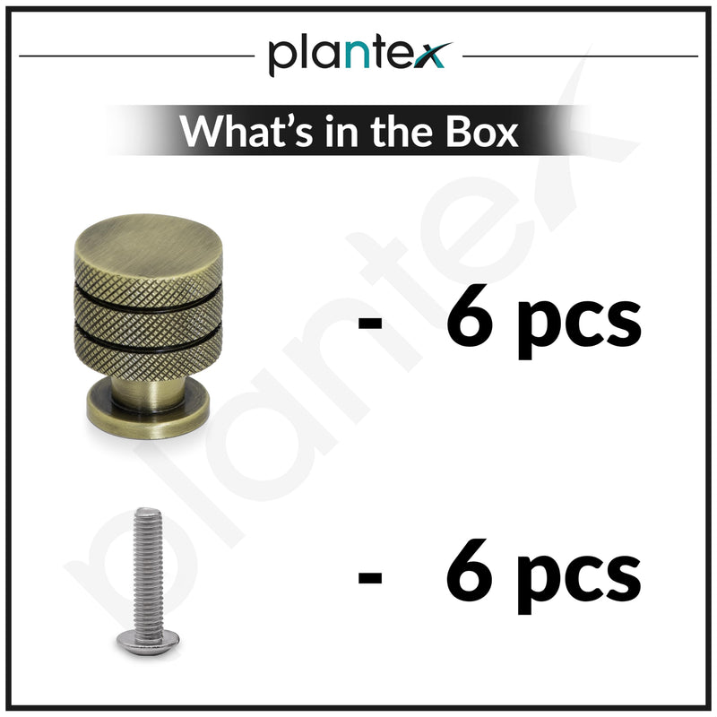Plantex Knobs for Drawer/Drawer Knobs/Cabinet Knobs/Drawer knobs Handle/Pull-Push Knobs for Home/Office Drawers - Pack of 6 (Brass Antique)-5