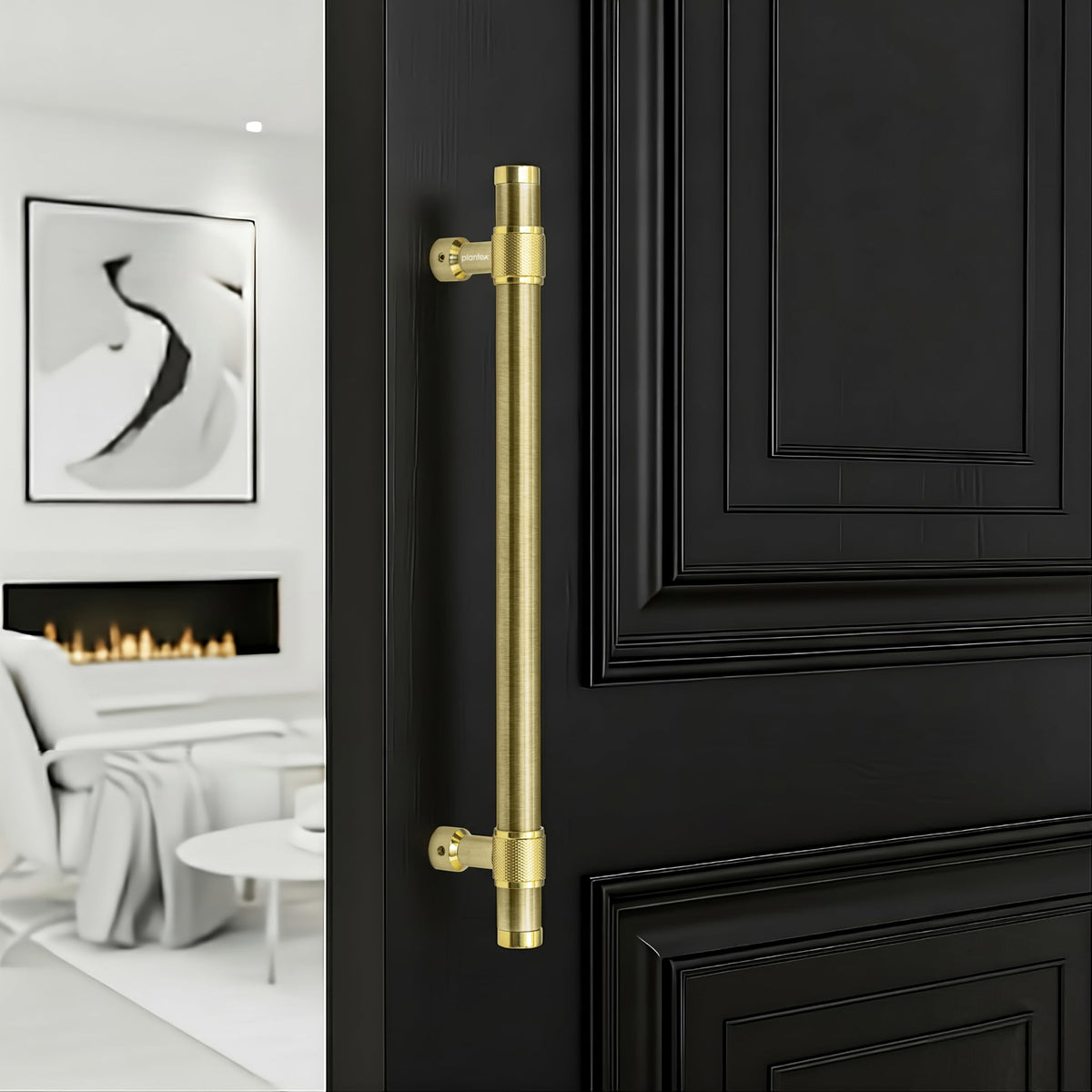Plantex 12 Inch Main Door Handle/304 Grade Stainless Steel Handle for Door/Pull-Push Handle for Home/Office/3 Years Warranty Pack of 1 (APS-150, Brass Antique & PVD Gold)-1