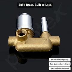 Plantex Single Lever Concealed Mixer with High Flow Diverter/Brass Concealed Body with Operating Lever & Wall Flange/Bathroom Shower Mixer Valve - Chrome (Across-5684)-2