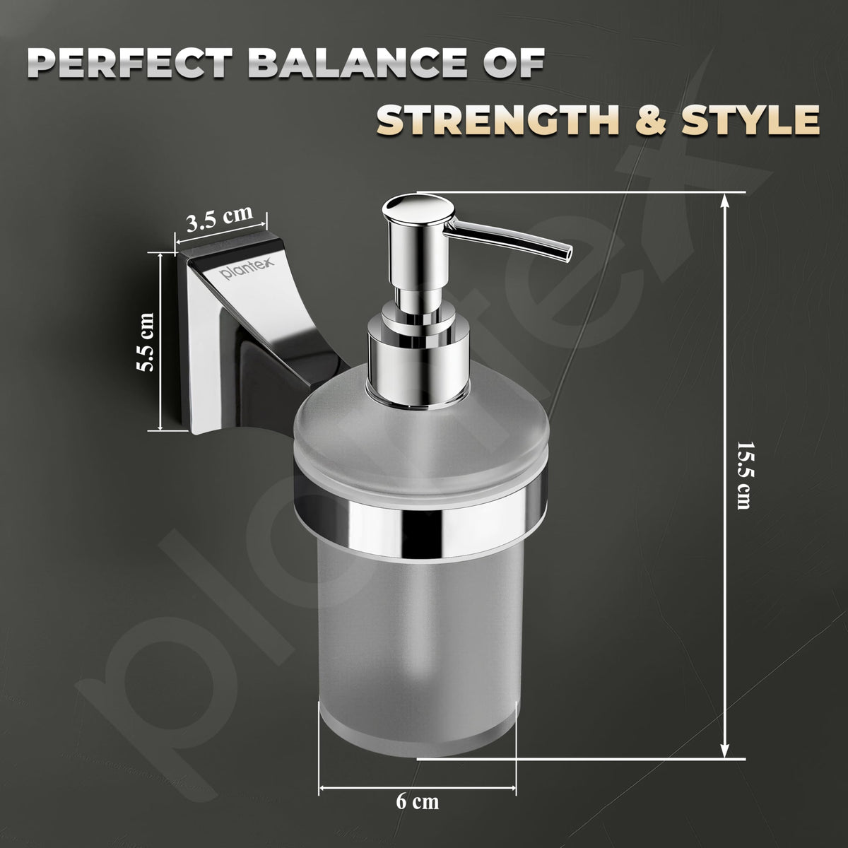 Plantex Liquid Soap Dispenser for Bathroom/Pure Brass Shampoo Dispenser/Handwash Dispenser/Bathroom Accessories - Pack of 1 (APS-DL-07, Chrome)-4