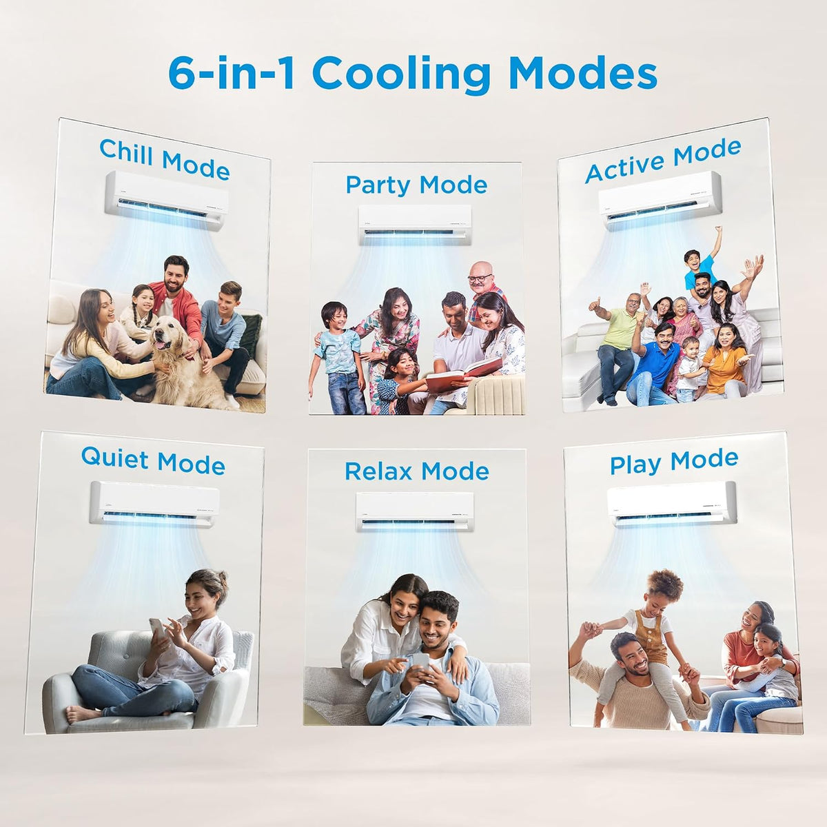 Midea 1 Ton 3 Star Inverter Split AC, Wi-Fi & 6-in-1, MAI12SD3R36W0-3