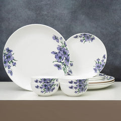 Clay Craft Fine Ceramic Eco Dinner Set, Enchanting Gold, for Family of 4, Dinner Set Ceramic, Crockery Set, Dining Set for Dinner, Crockery Set for Gift, Kitchen Set (ECO6, 12 Pieces)