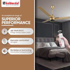 Goldmedal Opus Prime BLDC 1200 mm Ceiling Fan with Remote | 5 Star-3