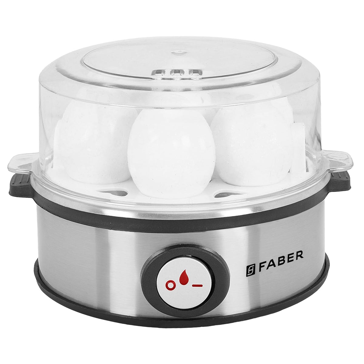 Faber Egg Boiler and Poacher | 7 Egg Capacity | Poach Egg | Steam Vegetables | Stainless Steel Body | Transparent Lid, 3
