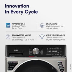 IFB 11 Kg 5 Star, Ai DOS, OXYJET, 9 Swirl Wash, Steam Refresh, Eco Inverter, WiFi, DeepClean® Fully Automatic Front Load