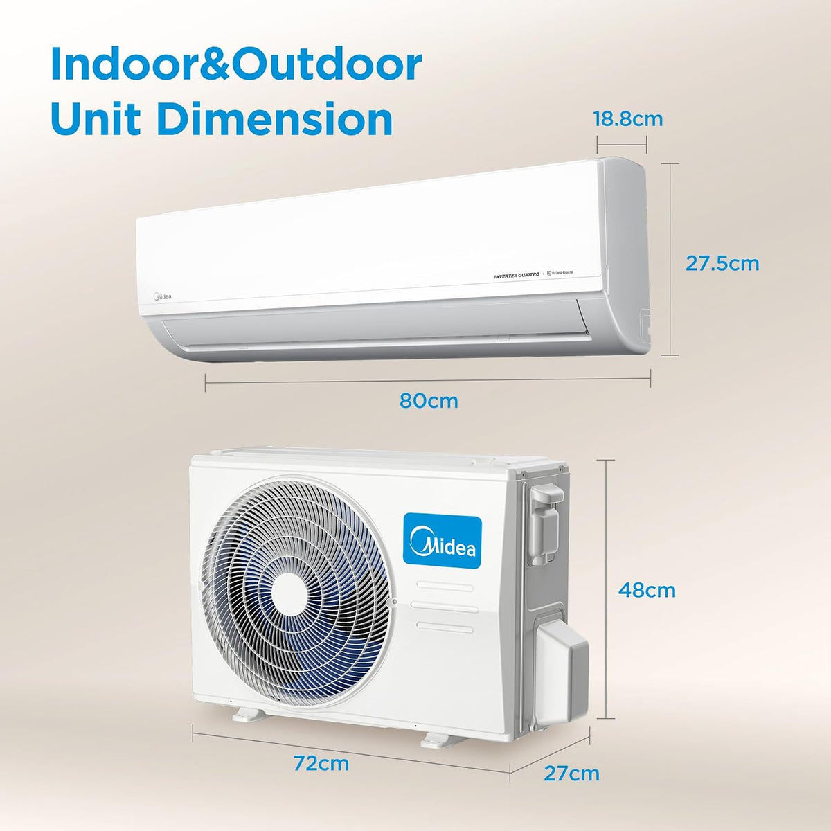 Midea 1 Ton 3 Star Inverter Split AC, Wi-Fi & 6-in-1, MAI12SD3R36W0-6