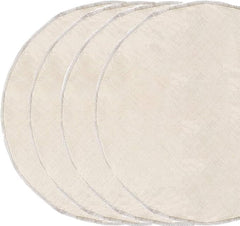 WUD Unbleached Muslin Idli Cloth 4 Round Pieces for Steaming Idlis Without Hole,Double Stitched Edges, Reusable Size- 30cm Diameter,Suitable for 3/4/5/6/7 Pit Idli Plates