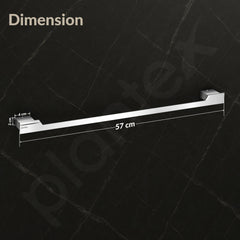 Plantex Towel Rod for Bathroom/304 Grade Stainless Steel Towel Hanger/24 inch Towel Holder/Bathroom Accessories - Pack of 1 (Tesla - 2704, Chrome)-3