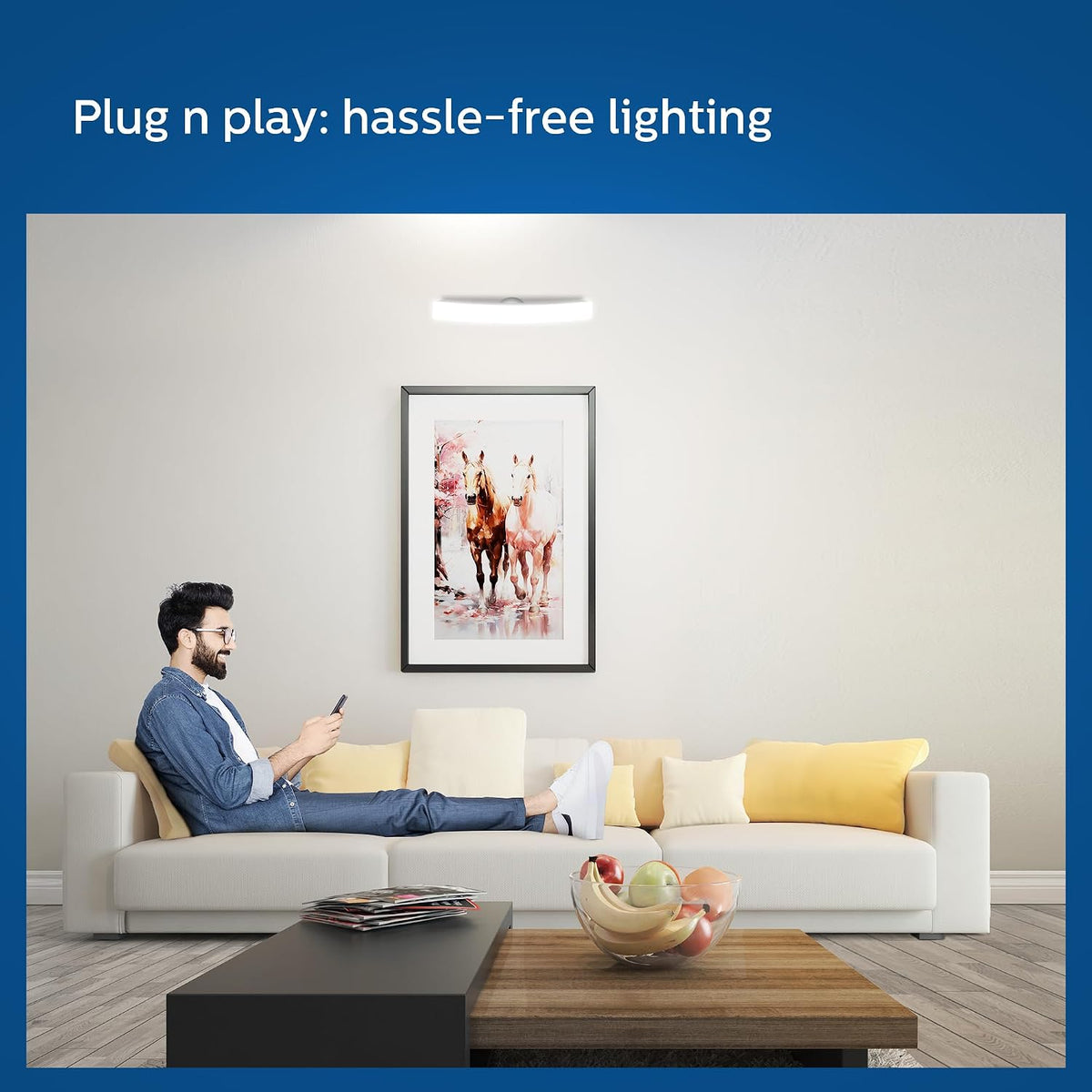Philips 18 Watts Stellar Bright Curvy LED T-Bulb Base B22,Crystal White (Pack of 6)