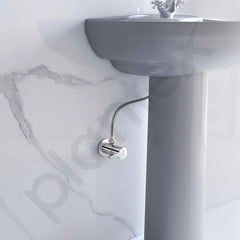 Plantex Pure Brass Single Lever Angle Cock for Bathroom/Wash Basin/Single Way Cock with Teflon Tap for Kitchen/Kitchen and Bathroom Accessories (ORE-1404, Chrome)-2