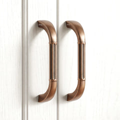 Plantex Cabinet Handle/96mm Handle for Drawer/Wardrobe/Kitchen Handle/Pull-Push Handle for Home/Office - Pack of 2 (Brass Antique Copper)-1