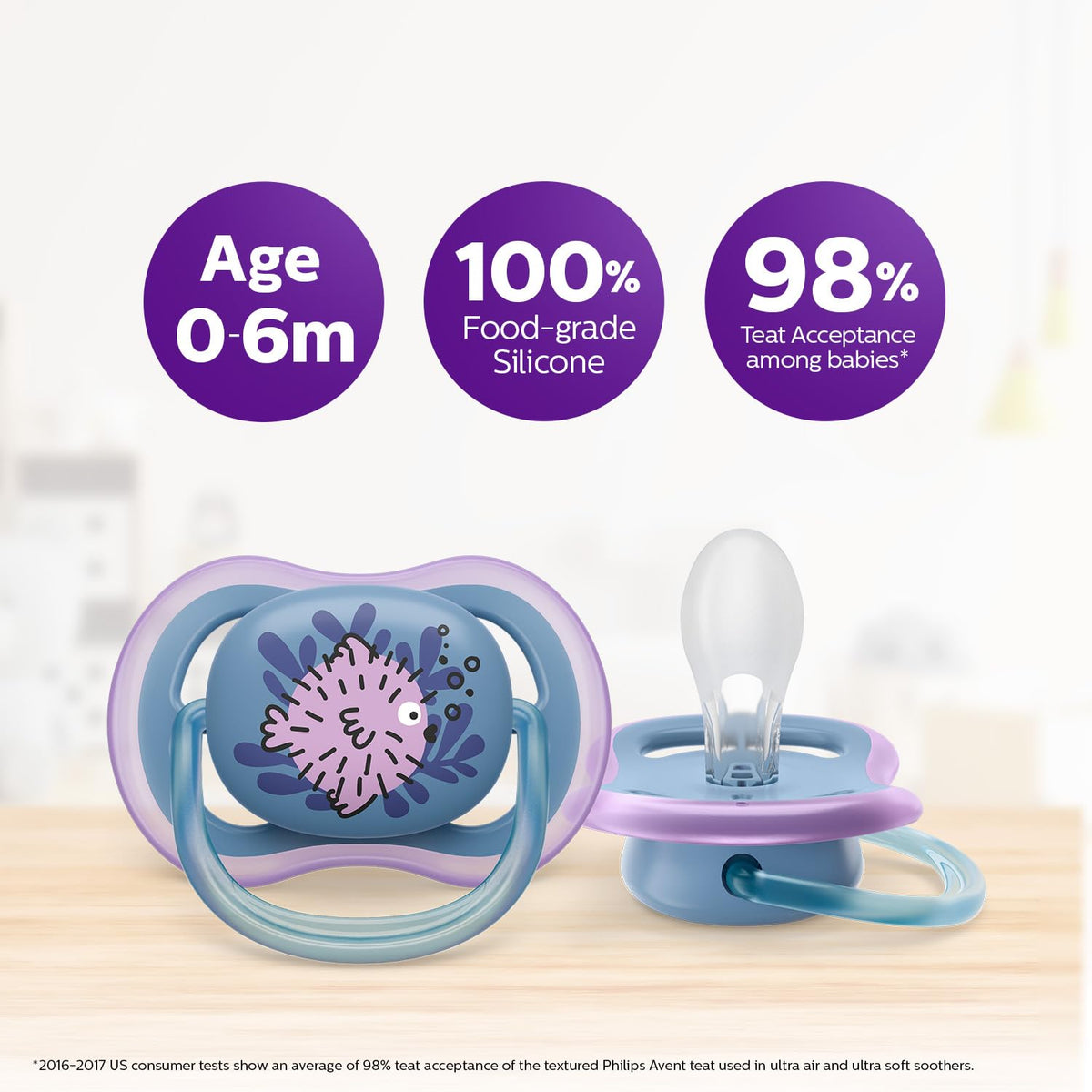 Philips Avent Pacifier Ultra air (SCF085/61) (Pack of 2)