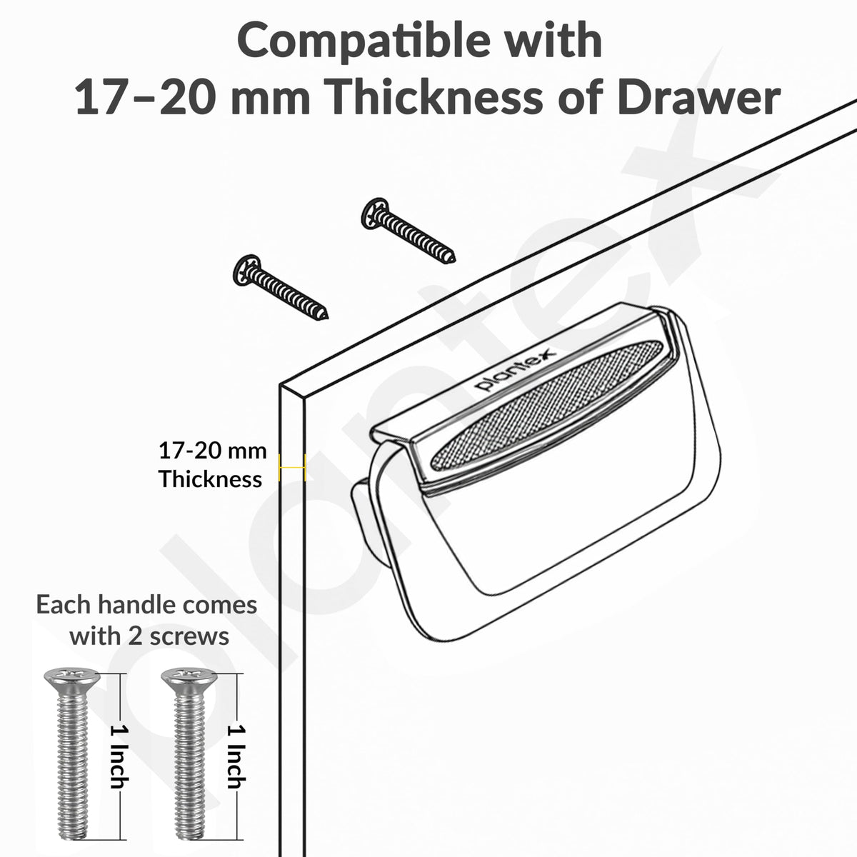 Plantex Drawer Kadi/3 Inch Chest Handle for Drawer/Rectangular Cabinet Kadi/Pull-Push Kadi for Home/Office Drawer - Pack of 2 (DTK-295, Brass Antique & Gold-3