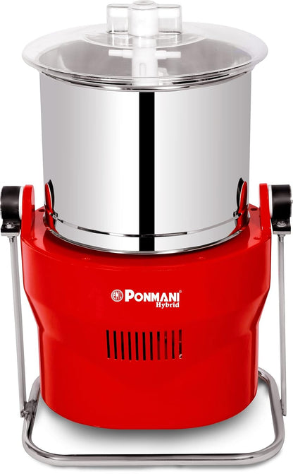 Ponmani Stainless Steel Hybrid Commercial Tilting Wet Grinder (5 Litre)