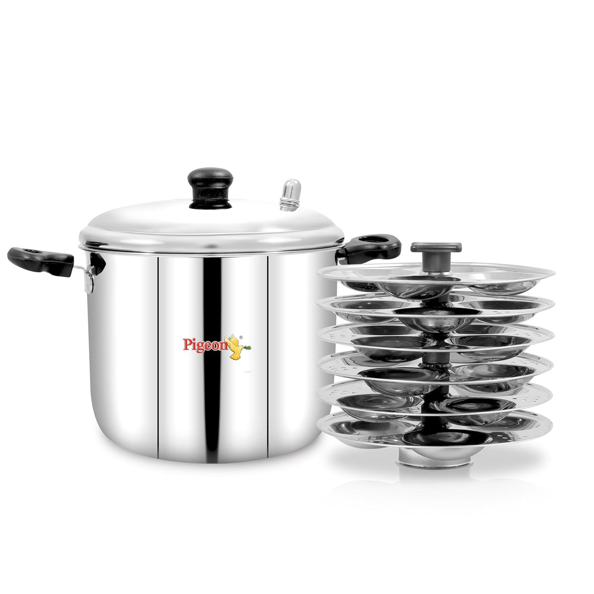 Pigeon Desire Stainless Steel Idli Cooker | ISI Certified Steamer Pot