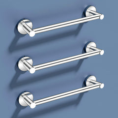 Plantex Towel Rod for Bathroom/12 inch Towel Bar/Towel Holder/Towel Hanger for Home/Bathroom Accessories - Pack of 3 (Chrome)-1