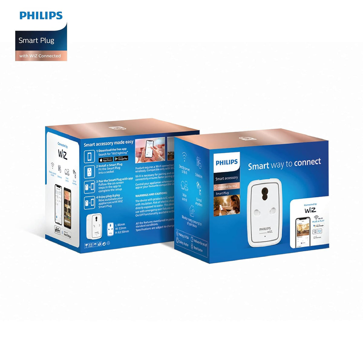 Philips 6-16A Smart WiFi Plug (Pack of 2) (White, B0C342HBB9)