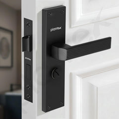 Plantex Stainless Steel Door Lock Bathroom Door Lock/Mortise 8inch Keyless Plate Handle Set for Home/Bathroom/Store Room/Balcony/Office - Pack of 1 (DTM-661, Z-Black)-6