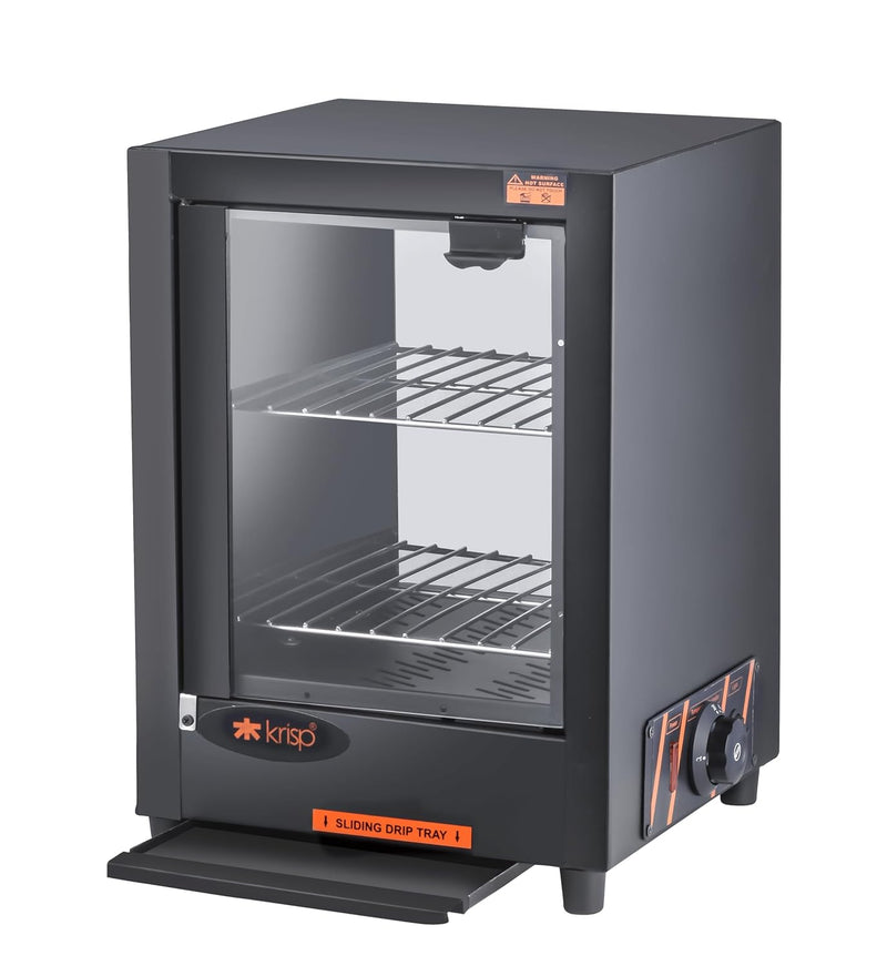 KRISP 500W Patties Warmer Hot Case | 25 litres Vault | Food Warmer for Samosas, Pastries, Snacks | Durable Stainless Steel | Compact Design