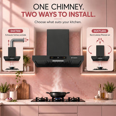 Faber Coral 75cm 1500m³/hr BLDC Autoclean T-Shape Chimney | Built In Oil Collector | Touch & Gesture Control | 12Yr Moto