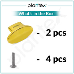 Plantex Knobs for Drawer/Small Drawer Knobs/Knobs for Cabinets/Pull-Push Knobs for Kitchen/Bedroom Drawer - Pack of 2 (Oval, Gold)-6