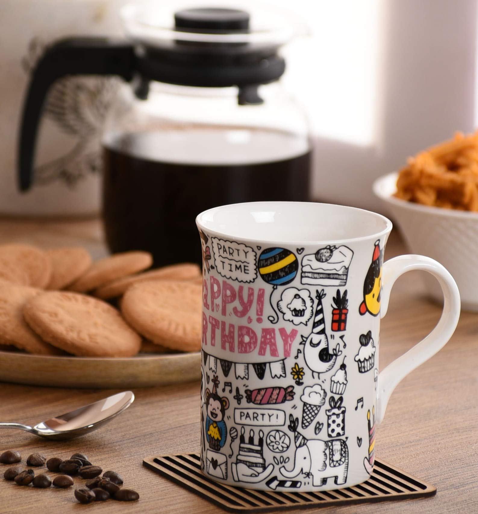 Clay Craft Fine Ceramic Milk Mug Single Piece 350 ml - Gifts for Brother, Sister, Father,Mother, Realtives, Friends, Girlfriend, Boyfriend, Boss, Colleagues on Any Occassion (Birthday)