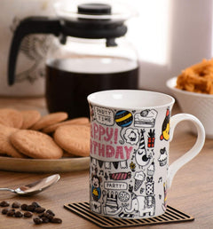 Clay Craft Fine Ceramic Milk Mug Single Piece 350 ml - Gifts for Brother, Sister, Father,Mother, Realtives, Friends, Girlfriend, Boyfriend, Boss, Colleagues on Any Occassion (Birthday)