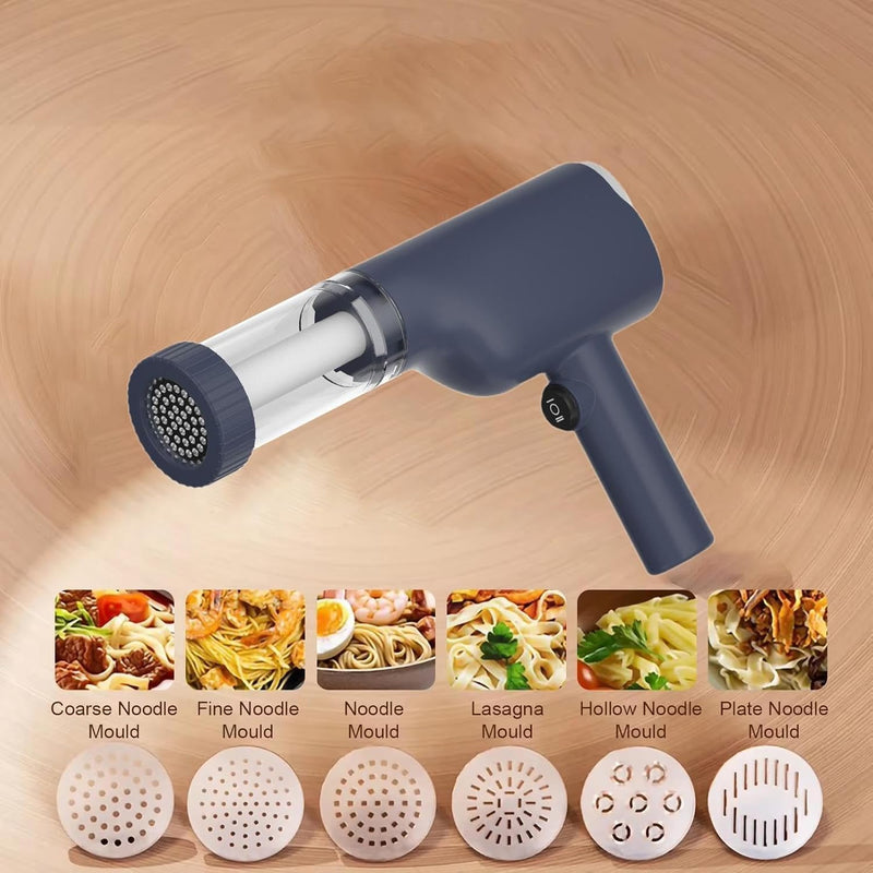 Pasta Maker Machine 6 in 1 Cordless Portable Noodle Maker Detachable Handheld Automatic Pasta Maker