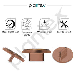 Plantex Knobs for Drawer | Round Drawer Knobs | Knobs for Cabinets | Pull-Push Knobs for Kitchen | Bedroom Drawer - Pack of 1 (Big, Rose Gold & Wood)-5