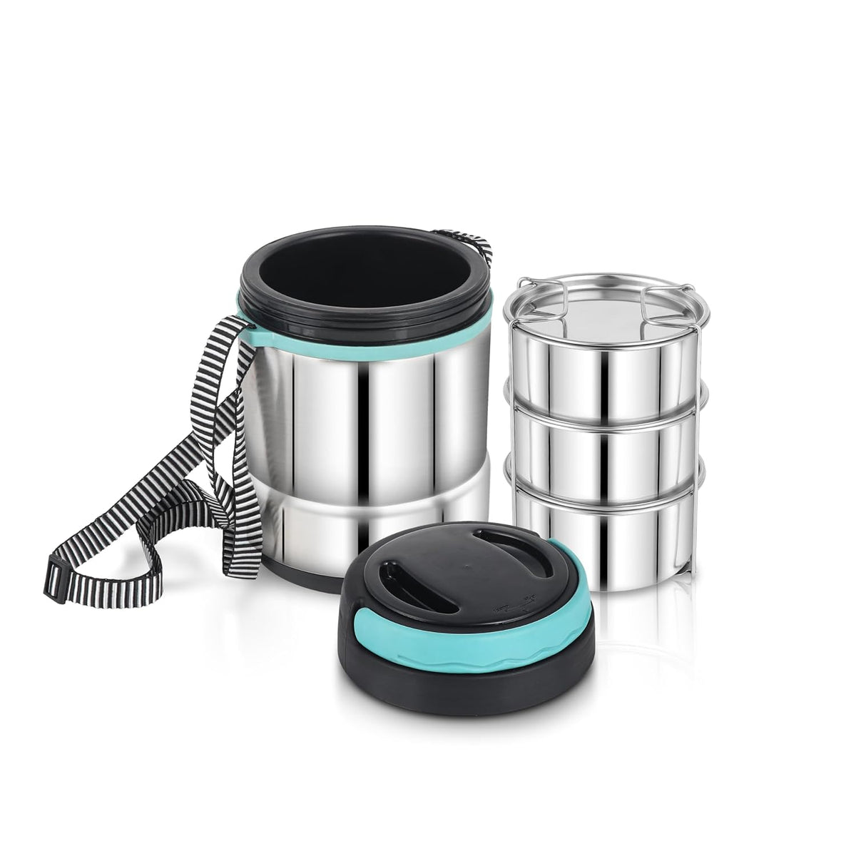 Pigeon HotBite Stainless Steel Insulated Lunch Box with 320 ml Food Containers, Hot and Cold
