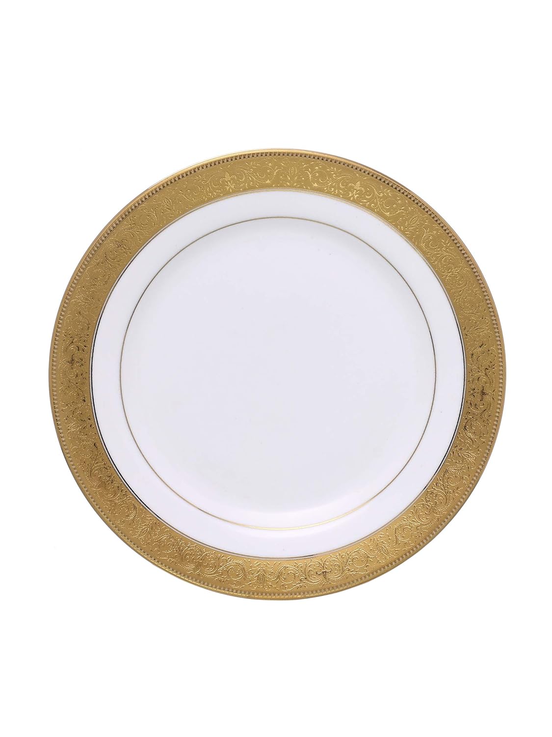 Clay Craft Fine Ceramic Premium New Georgian Dinner Set of 18 Pieces, Enchanting Gold, multicolor, standard