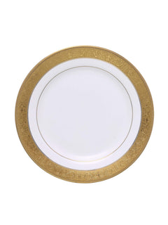 Clay Craft Fine Ceramic Premium New Georgian Dinner Set of 18 Pieces, Enchanting Gold, multicolor, standard
