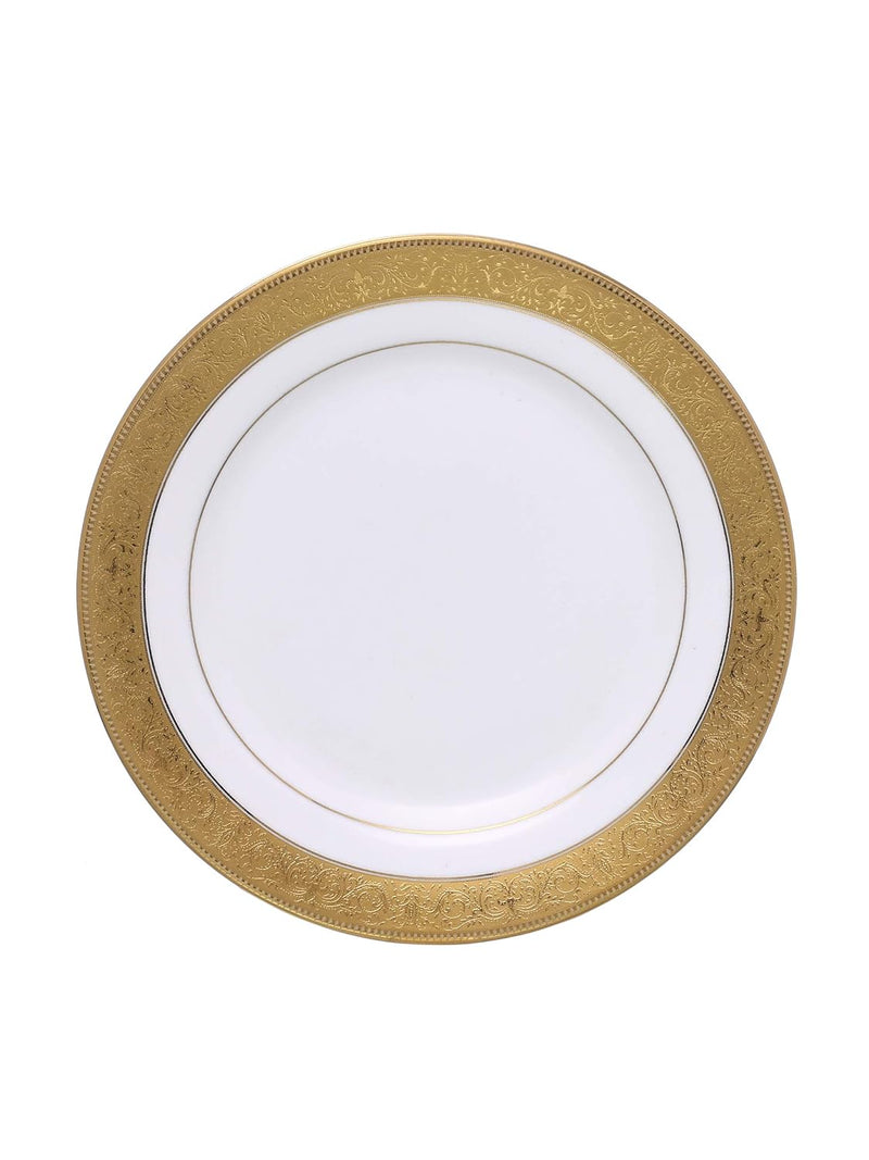 Clay Craft Fine Ceramic Premium New Georgian Dinner Set of 18 Pieces, Enchanting Gold, multicolor, standard