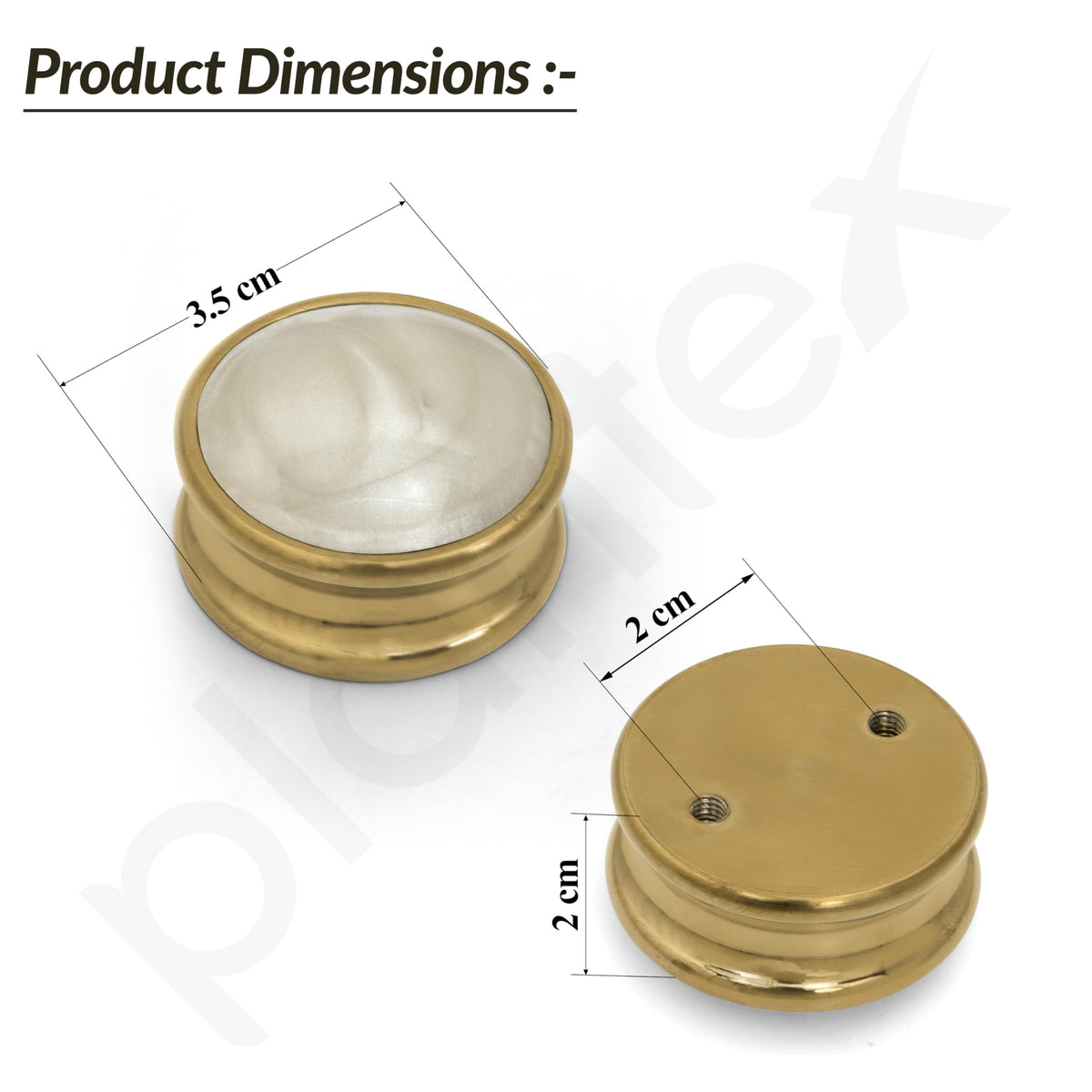 Plantex Knobs for Drawers/Drawer Knobs/Round Knob for Cabinets/Pull-Push Knob for Kitchen/Bedroom Drawer - Pack of 3 (Gold)-5