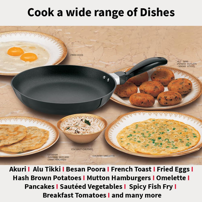 Hawkins Futura 20 cm Frying Pan, Non Stick Fry Pan, Small Frying Pan, Black (NF20)