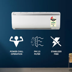 Daikin 1.5 Ton 2 Star, Fixed Speed Split AC (Copper, PM2.5 Filter, FTQ50XV16, White)