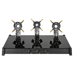 Faber Liftable Burners Freestanding Cooktop|Genius 753 Ai Bk|75Cm Width|Brass Burners|Manual Ignition|Abs Knobs|Pan Supp