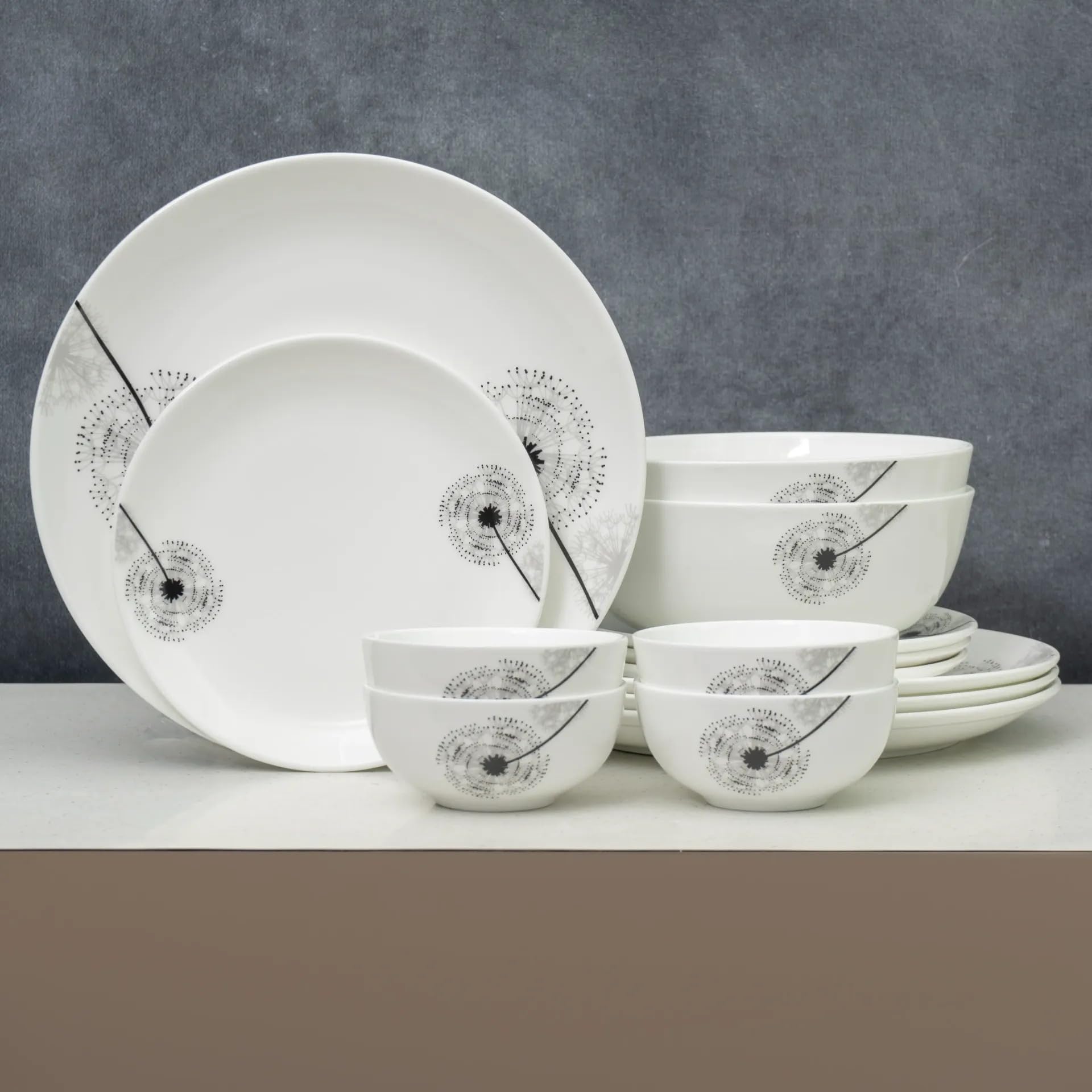 Clay Craft Fine Ceramic Eco Dinner Set, Enchanting Gold, for Family of 4, Dinner Set Ceramic, Crockery Set, Dining Set for Dinner, Crockery Set for Gift, Kitchen Set (ECO3, 8 Pieces)
