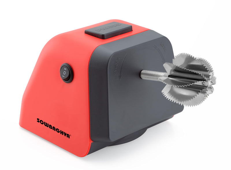 Sowbaghya Coco 2-in-1 Electric Coconut Scraper & Multi-Function Sharpener (Orange)
