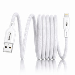 Philips DLC4130VW/94 20W iPhone Original Type-A to Lightning Fast Charging Cable (1m, Bright White)