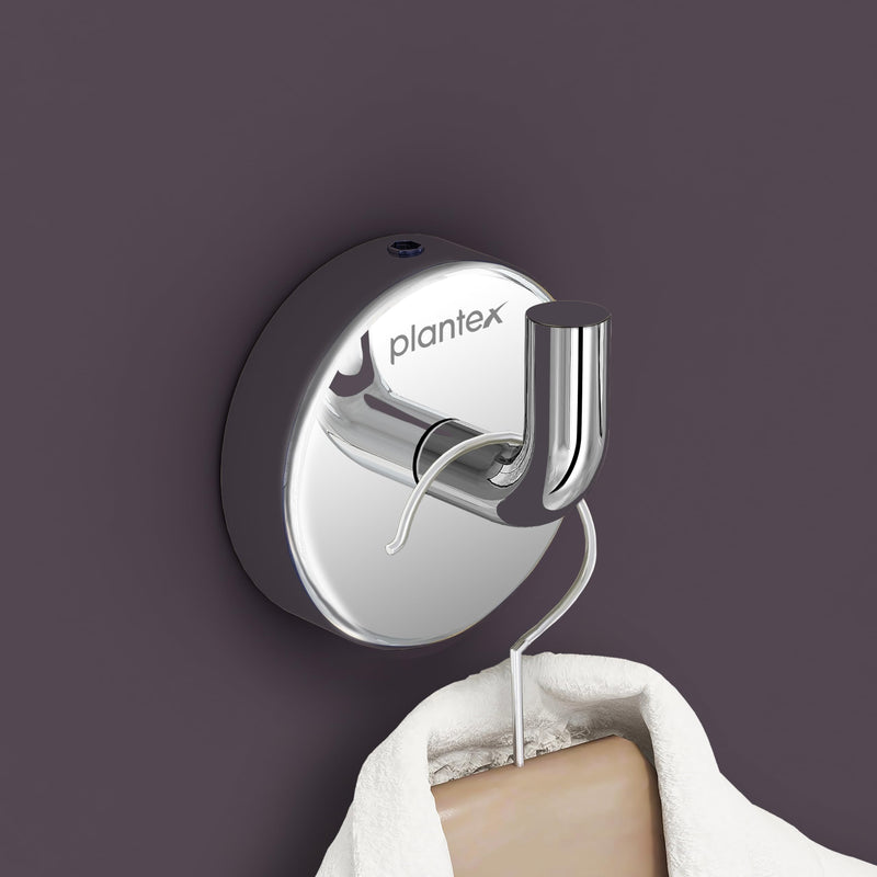 Plantex Stainless Steel Robe Hook for Bathroom/Door Hook Hanger/Wall Hanging Hooks/Bathroom Accessories - Pack of 1 (Chrome)-1
