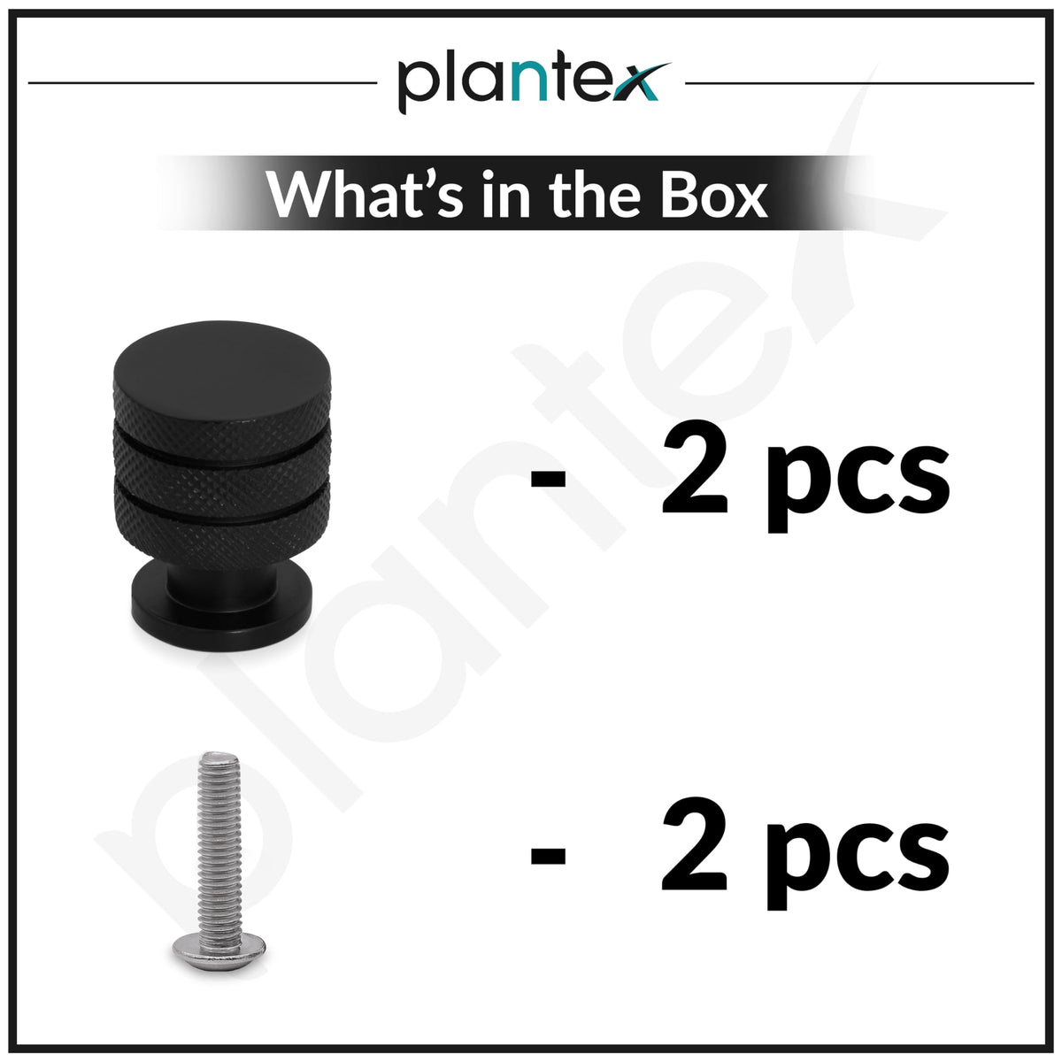 Plantex Knobs for Drawer/Cabinet Knobs/Drawer knobs Handle/Pull-Push Knobs for Home/Office Drawers - Pack of 2 (Black)-5