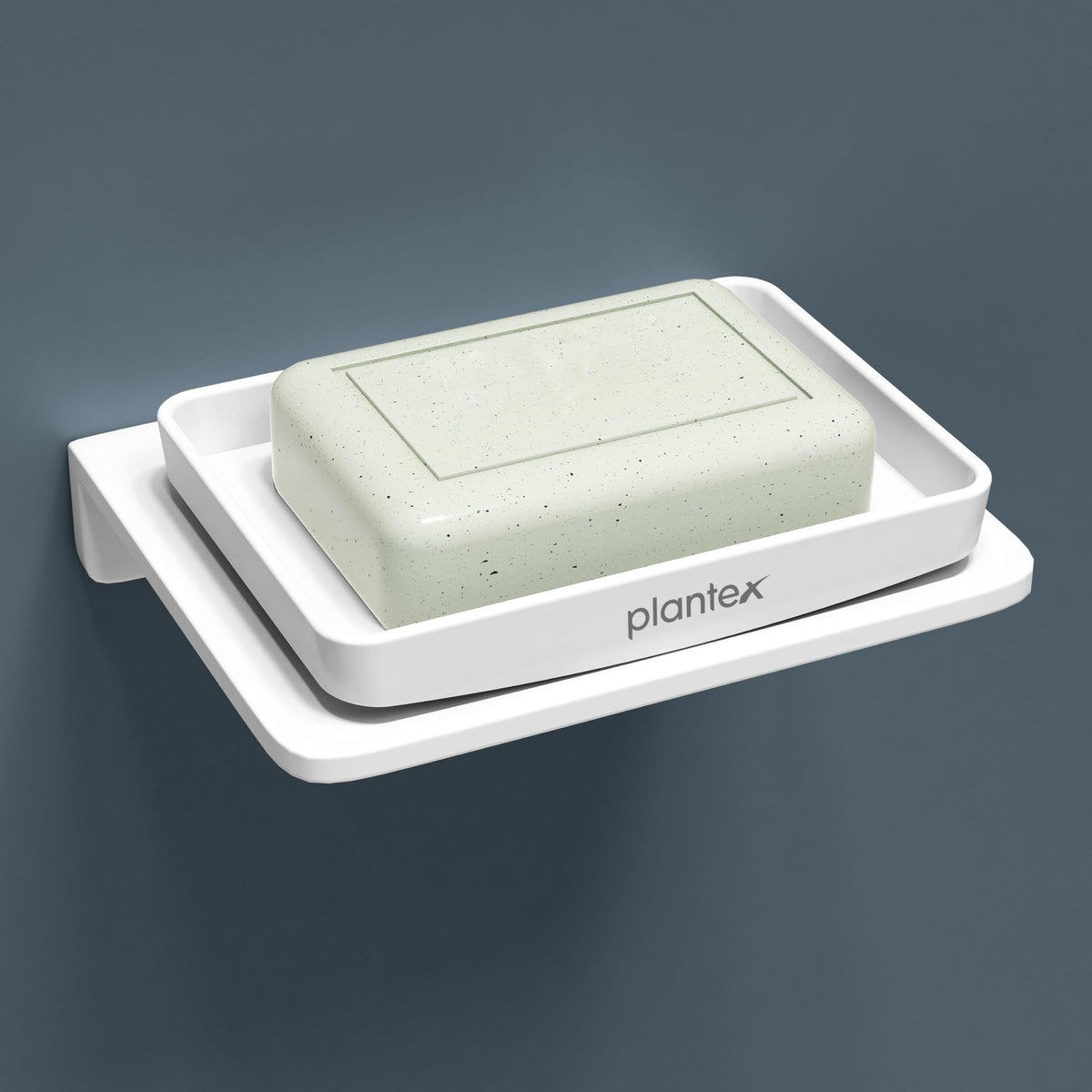 Plantex 5mm Acrylic Soap Holder for Bathroom/Wall Mounted Soap Stand/Soap Dish Holder for Bathroom - (White)