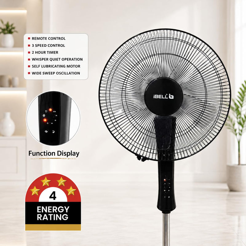 iBELL WINDP10 400 mm 5 Blade Pedestal Fan with Remote-3