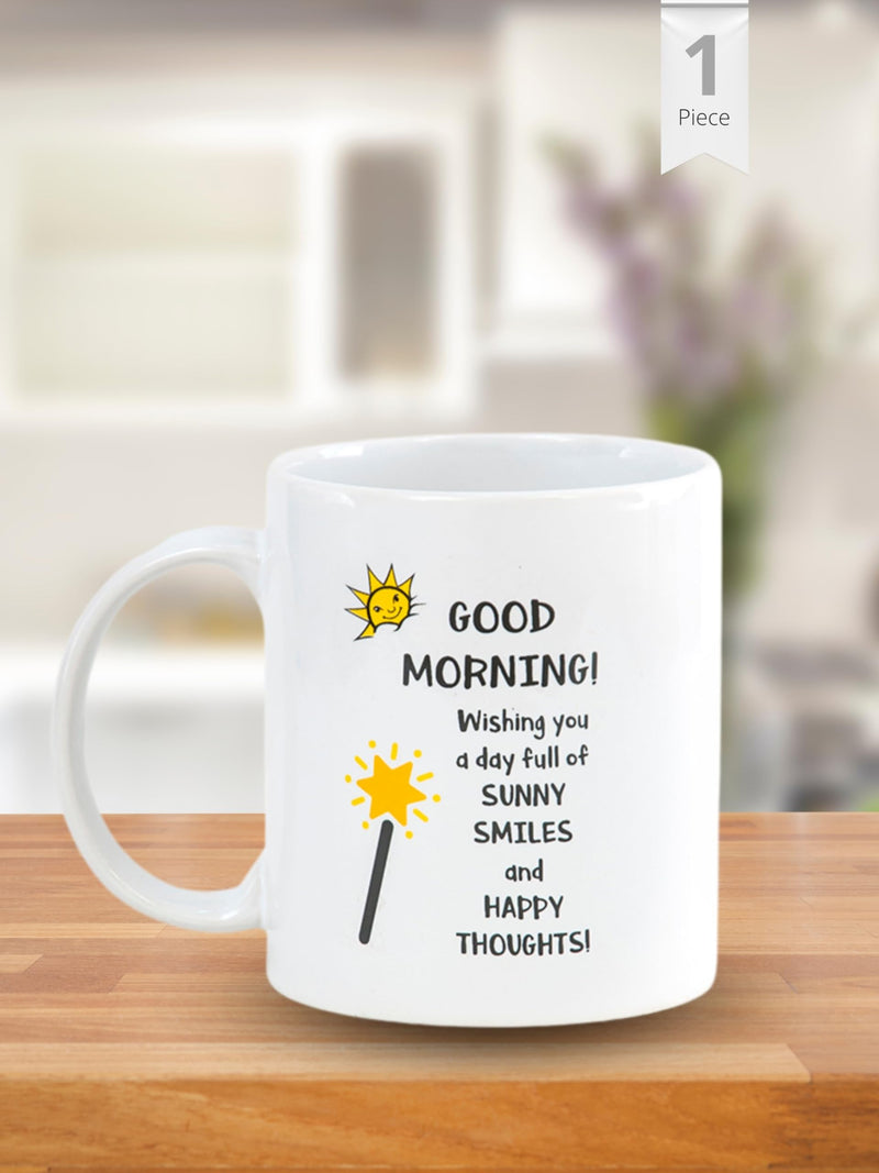 Clay Craft Fine Ceramic Printed Milk/Coffee Mug 1 Piece 360 ml (zzz Print)
